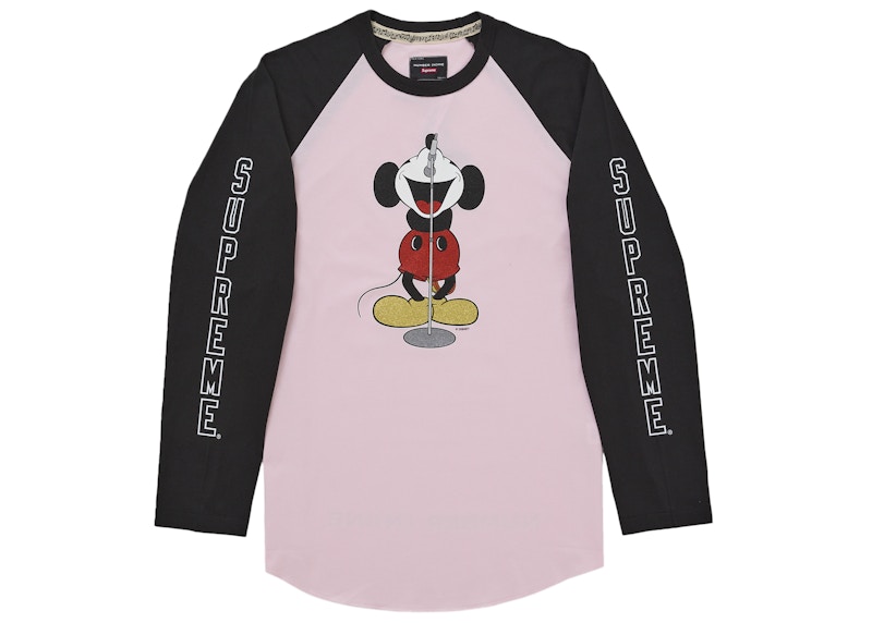 Supreme Number (N)ine Mickey Raglan L/S Top Pink Men's - US
