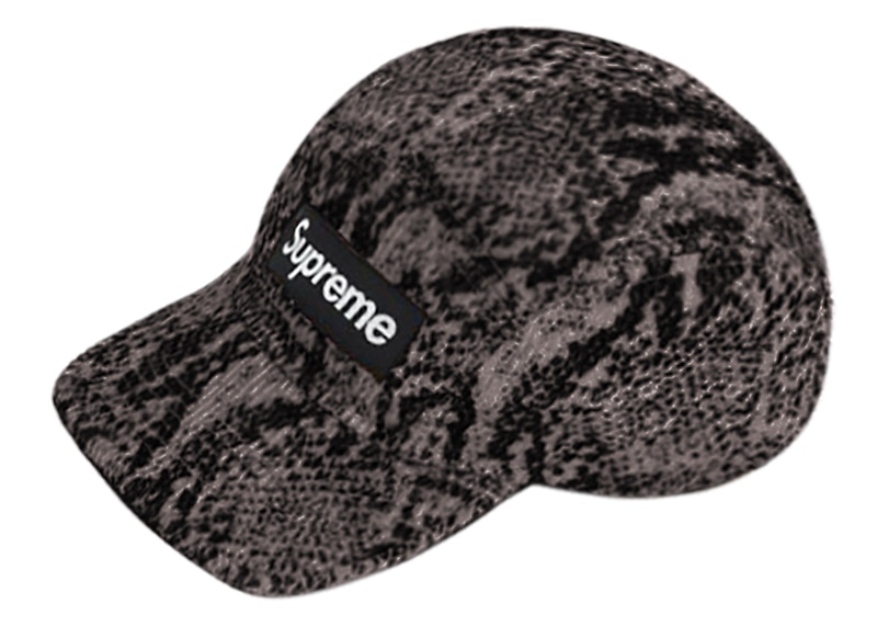 Supreme Snakeskin Corduroy Camp Cap Black - FW20 - US