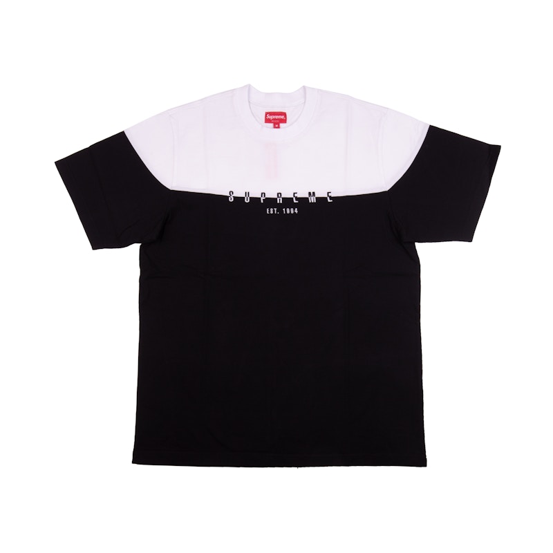 Supreme split logo S/S top black Supreme Split S⁄S Top XL Black