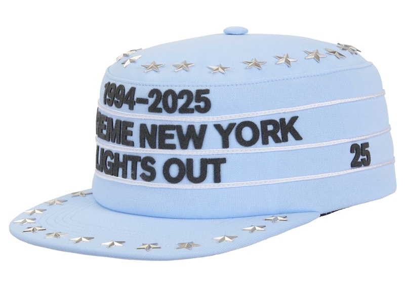 Supreme Stars Studded Pillbox Hat Light Blue - FW25 - US