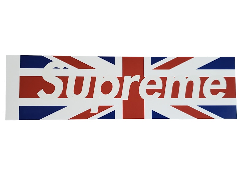 Supreme UK Union Jack Box Logo Sticker - US
