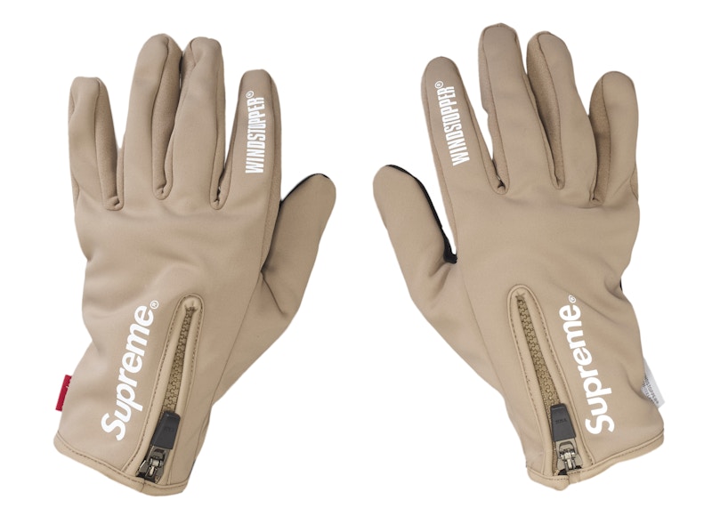Supreme WINDSTOPPER Zip Gloves Taupe - FW24 - US