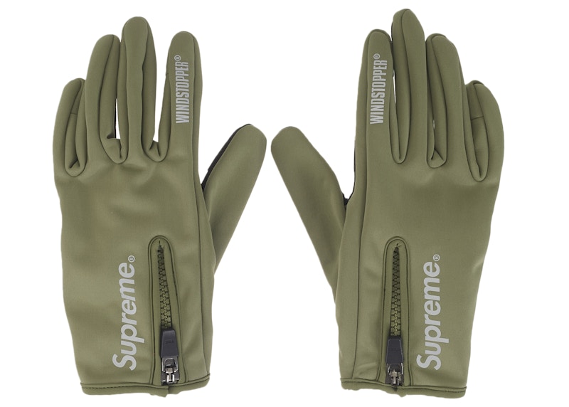 Supreme WINDSTOPPER Zip Gloves (FW25) Olive - FW25 - US