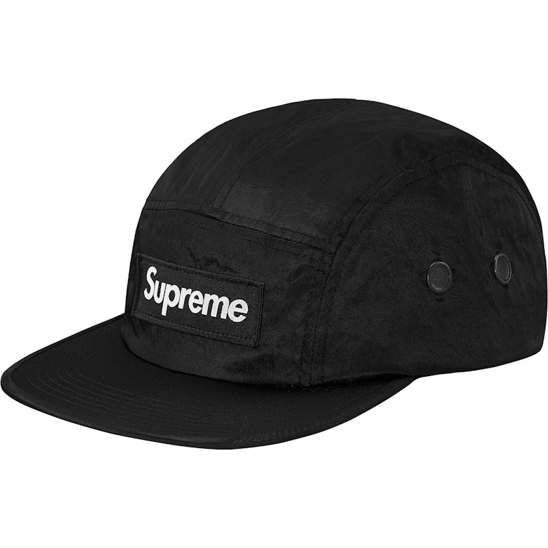 Supreme Washed Nylon Camp Cap Black - FW17 - US