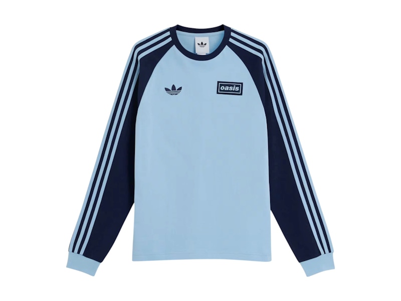 adidas x Oasis Tour 3-Stripes Longsleeve Tee Clear Sky/Night
