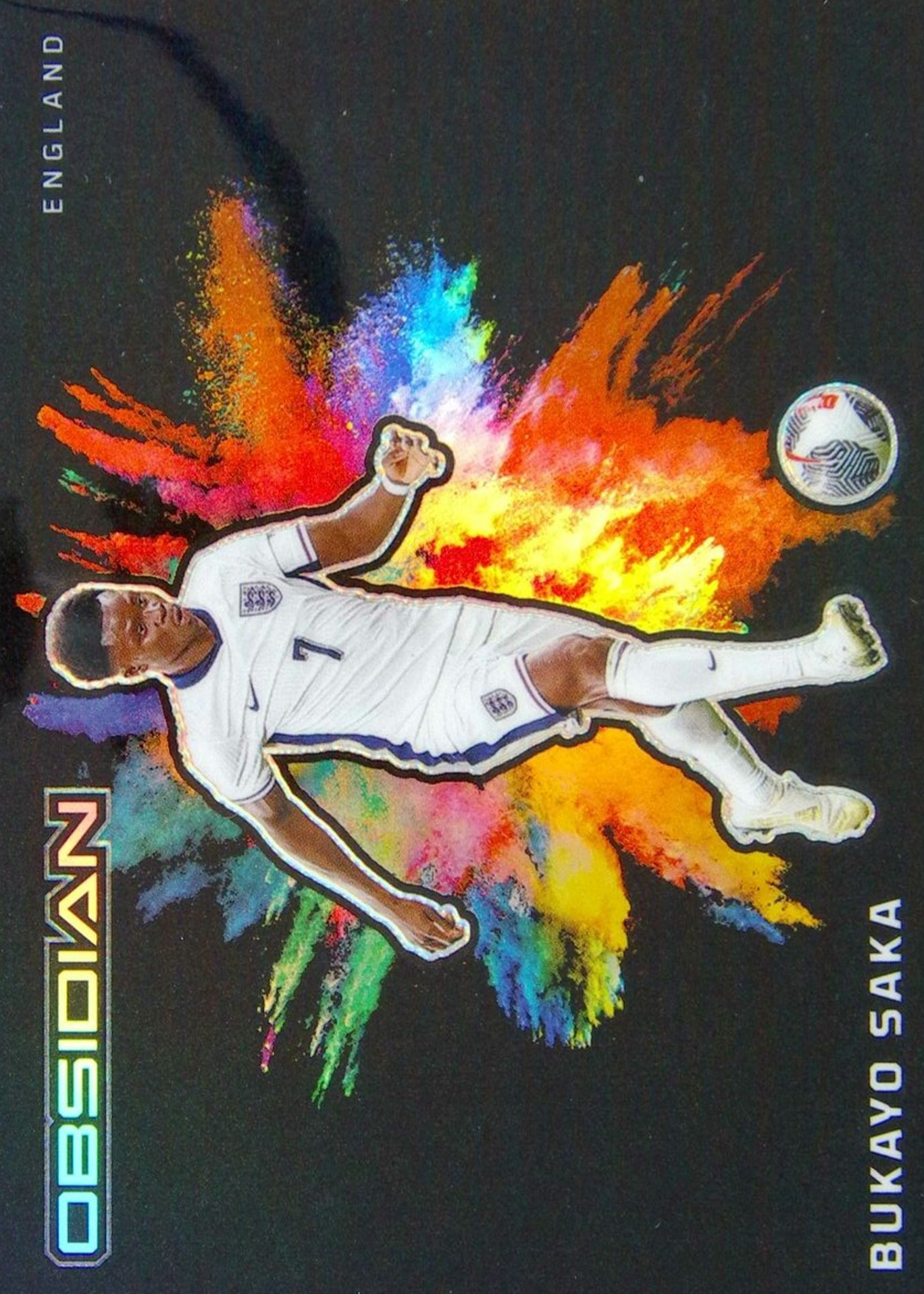 Bukayo Saka 2023 Obsidian #6 Black Color Blast /(SSP) Price Guide