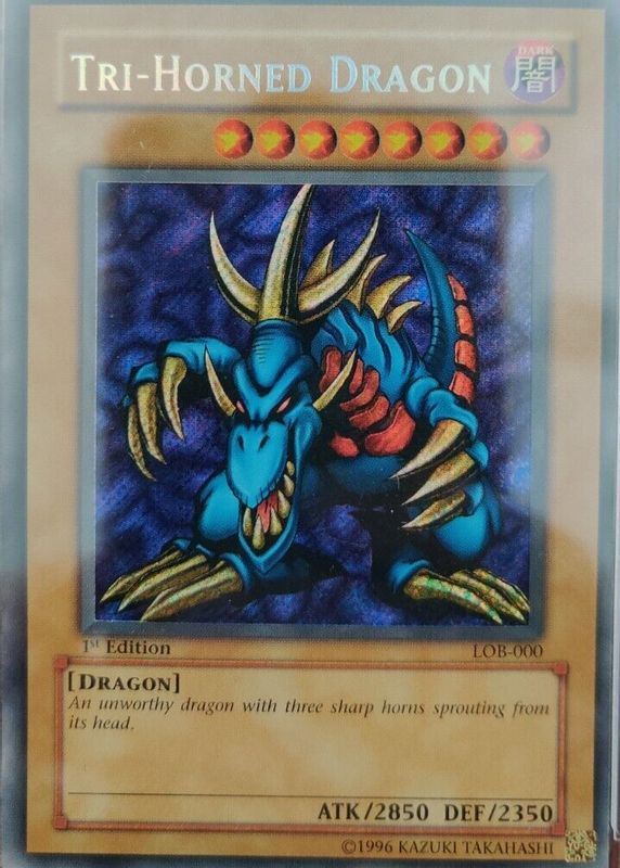 PSA9 LOB-000トライホーン・ドラゴンTri-Horned Dragon 2002 Yu-Gi-Oh