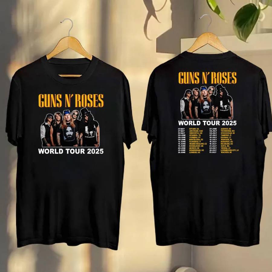 Guns N' Roses World Tour 2025 T-shirt - Ricardo Seco Shop