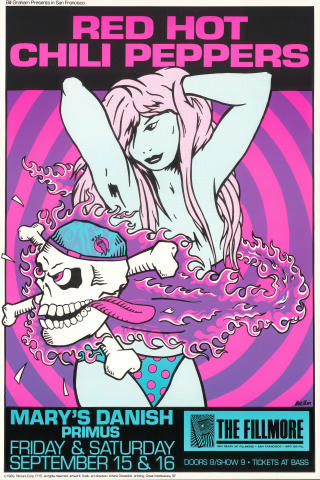 Red Hot Chili Peppers Vintage Concert Poster from Fillmore