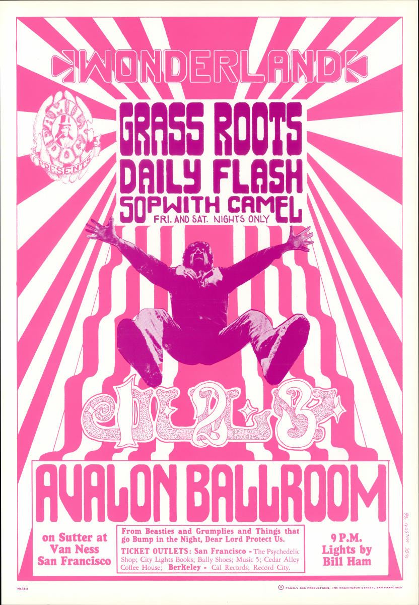 The Grass Roots Vintage Concert Poster from Avalon Ballroom, Jul 1