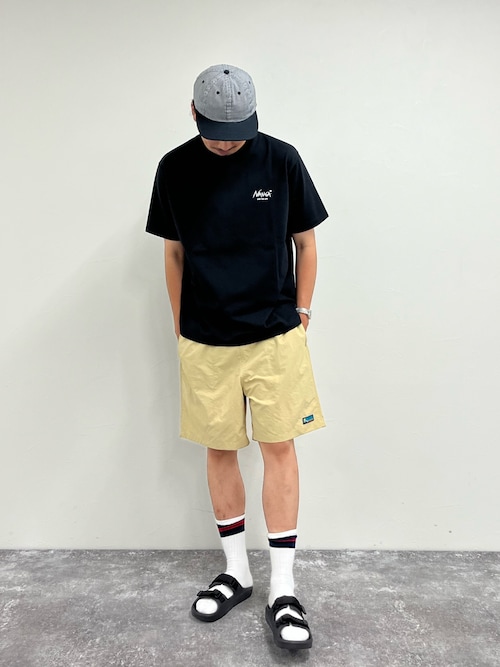 NANGA×GLOSTER】別注 ワンポイントロゴ刺繍 バックプリントTシャツ（T