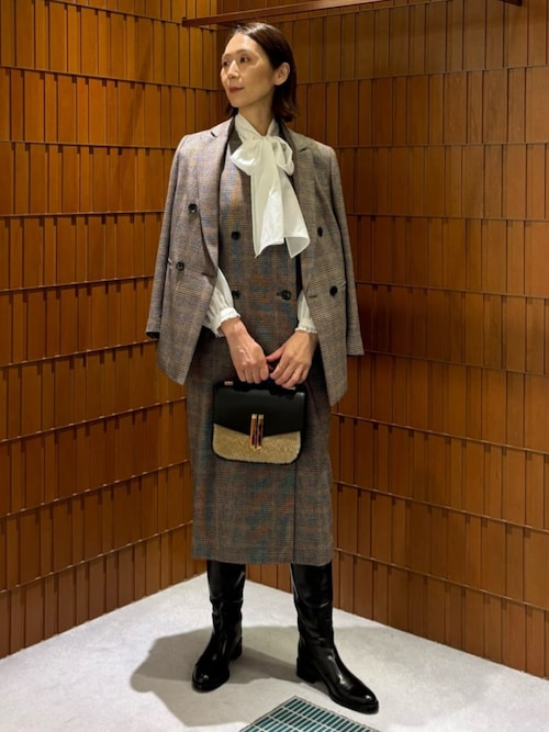 セール】シックブルー ロングジレワンピース（ワンピース