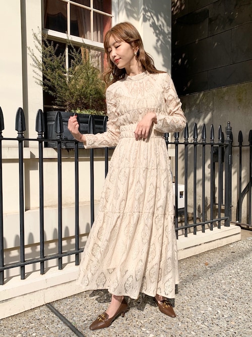 Ameri Vintage SHEER LACE DRESS Ameri VINTAGE ＊SHEER LACE DRESS