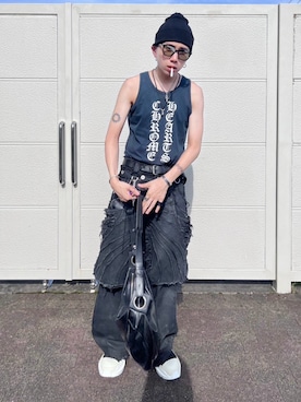 新品レア クロムハーツ メッシュ タンクトップ ジャージ ブラック XL