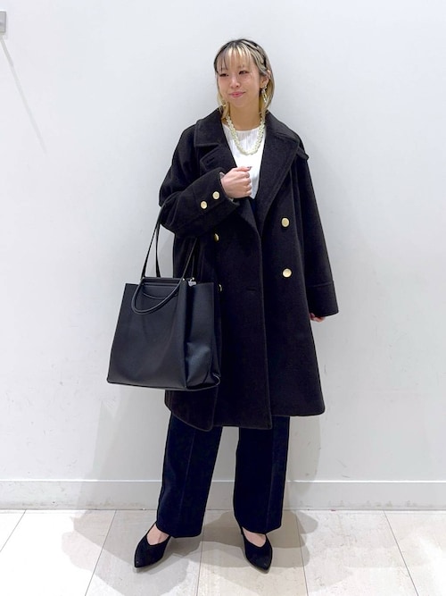 週末お値下げ グローバルワーク 軽やかストレッチ襟2WAYミドルコート