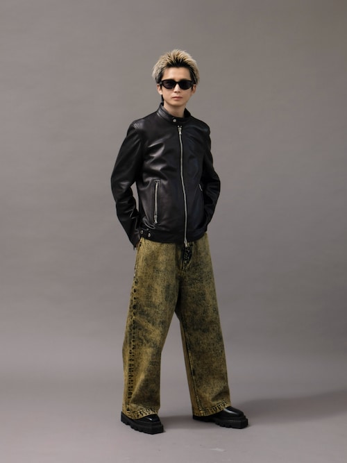 UNISEX》Dress-Fit Sheep Leather Single Rider Jacket/ドレスフィット