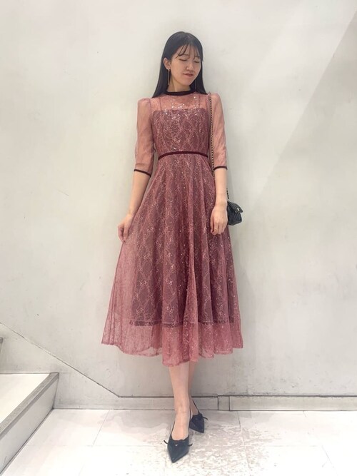 スパークルレースドレス（ドレス）｜SNIDEL（スナイデル）の