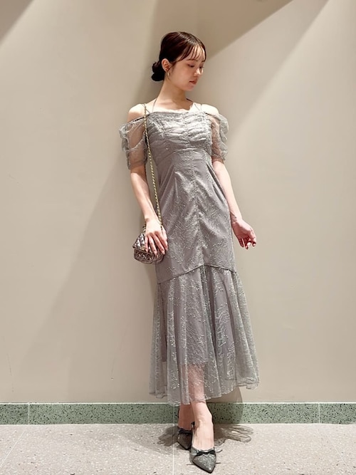 セール】ギャザードレープレースドレス（ワンピース）｜SNIDEL