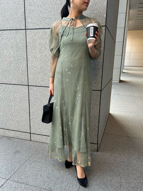 ボレロレイヤーレースドレス成人式同窓会二次会（ドレス）｜Dorry Doll