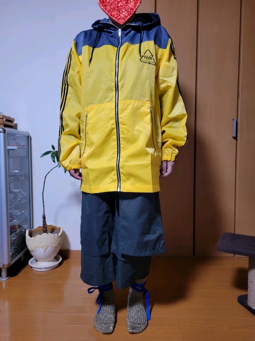 hide LEMONed レモネード ラインパーカー イエロー サイズ1 [0-1AG0055