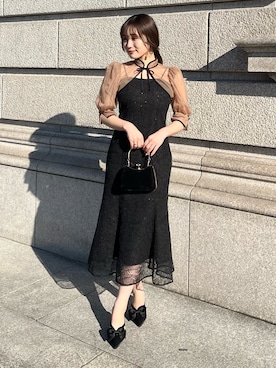 Leja】スパンコールボタニカルマーメイドボレロ2WAYドレス