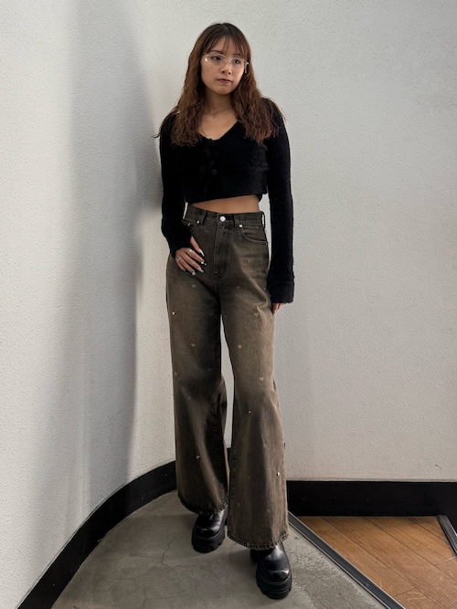 セール】シャギーコンパクトリボンツインセット（ニット/セーター