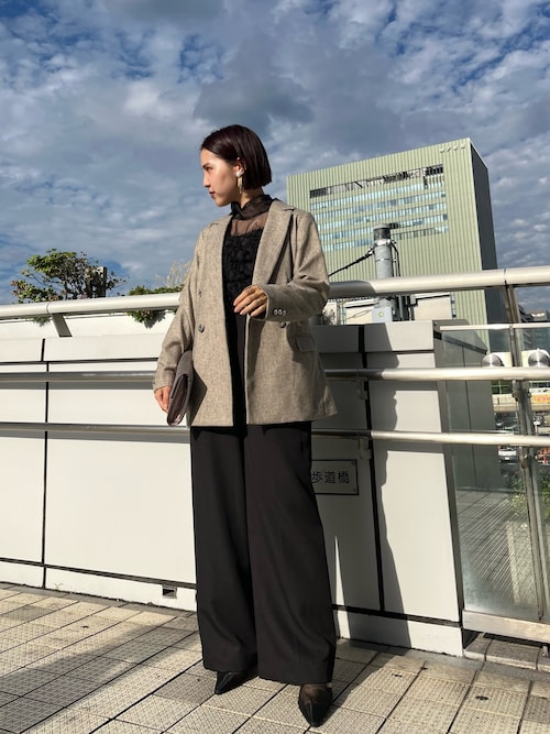 LADYカットジャガードベアパンツドレス｜ラグナムーン（LAGUNAMOON