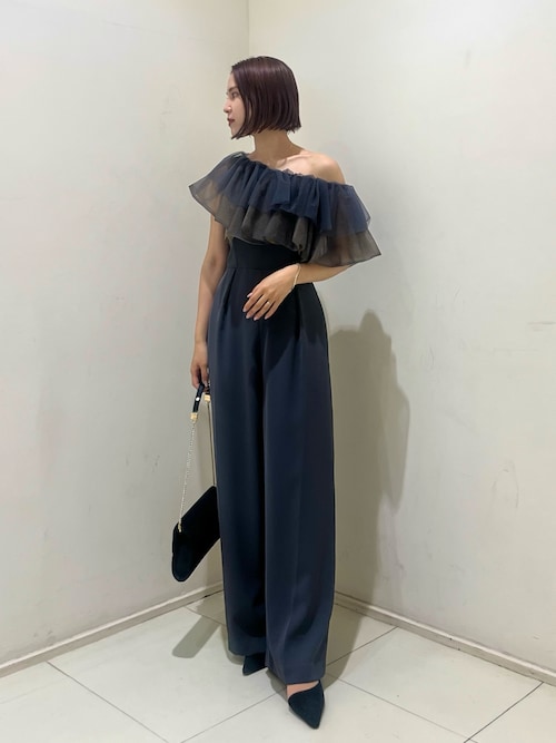 LADYチュールカラーベアパンツドレス｜ラグナムーン（LAGUNAMOON）公式