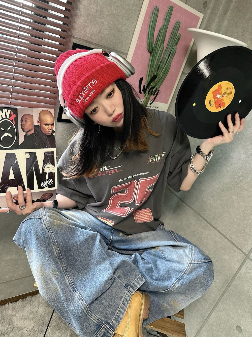 riruchiyan39｜Supreme のニットキャップ/ビーニーを使った