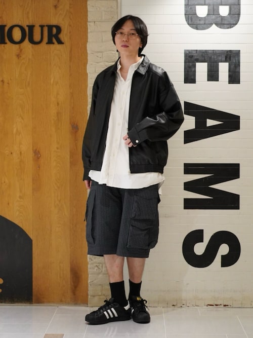 ワイドフィット 4ポケット レザー ブルゾン（ブルゾン）｜BEAMS