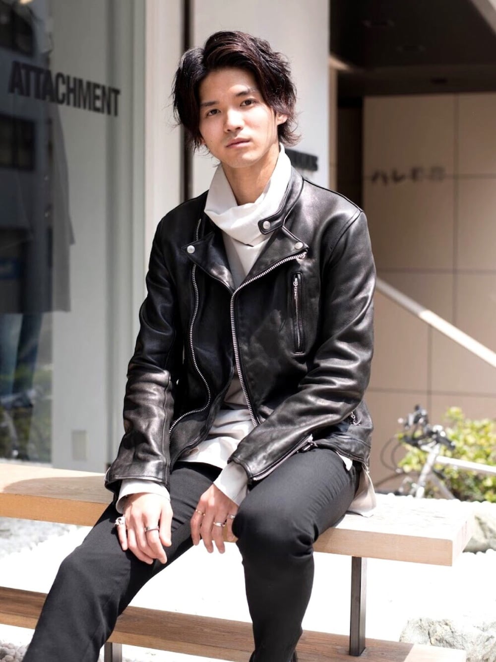Yuya｜ATTACHMENTのライダースジャケットを使ったコーディネート - WEAR