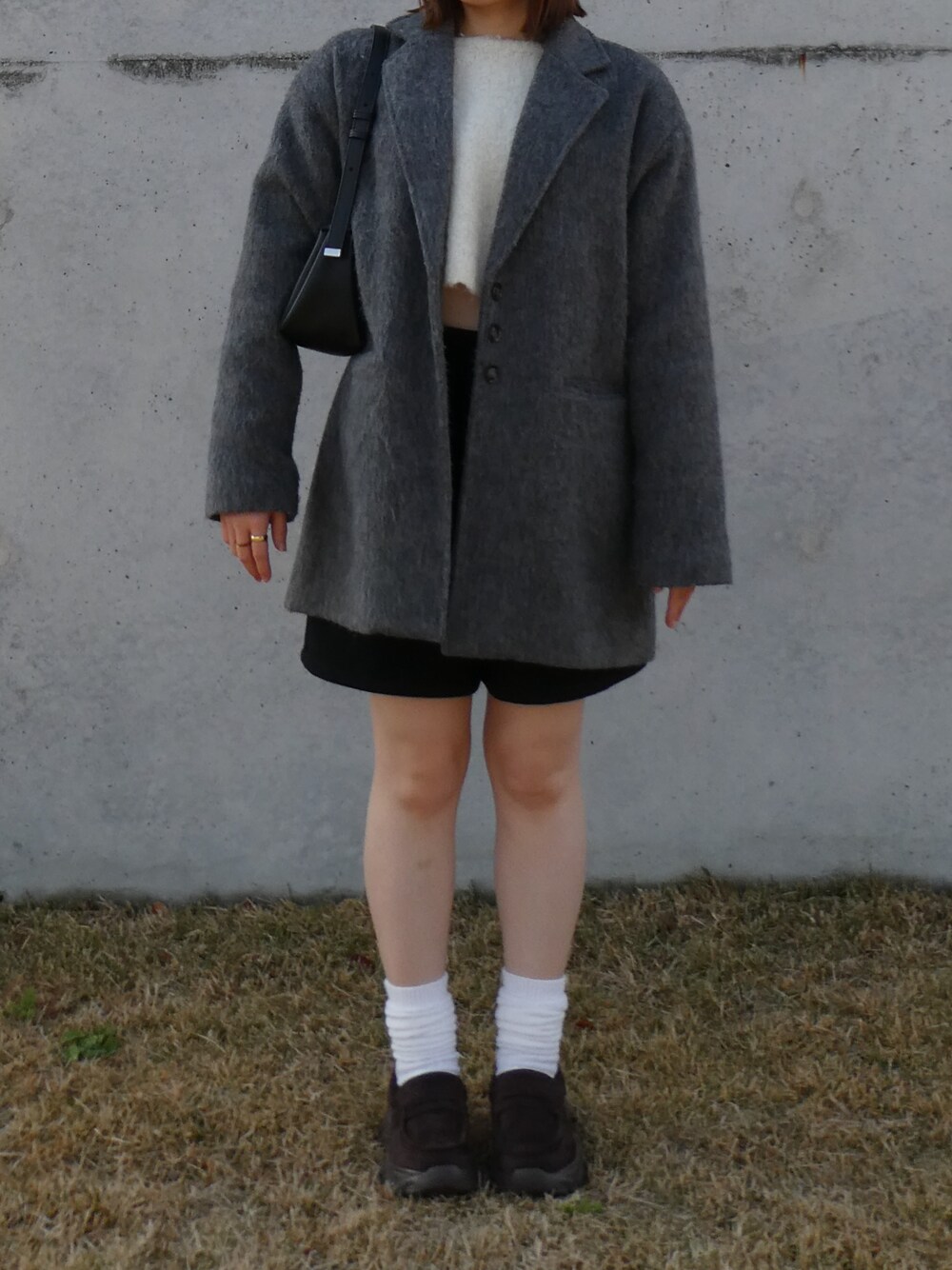 lawgy（ラウジー）の「shaggy accent button jacket coat / シャギー