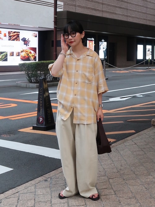 6(ROKU)＞コットンレーヨン タックパンツ（スラックス）｜6（ロク）の