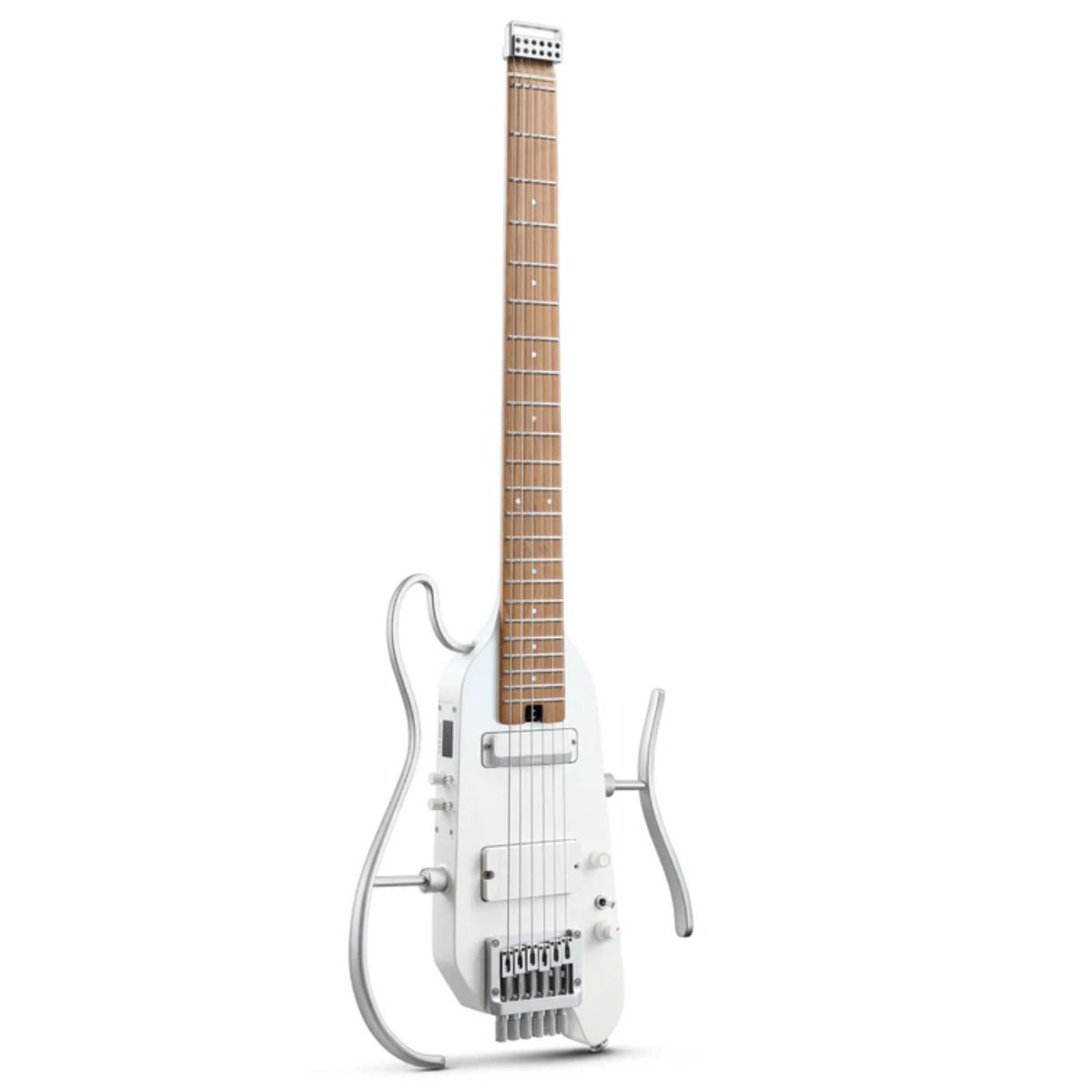 Guitarra Portátil Donner Hush-X Pro com Efeitos Branca