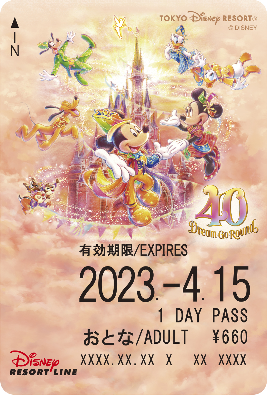 使用済】①特殊デザイン ディズニーリゾートライン 切符 パス リゾラ