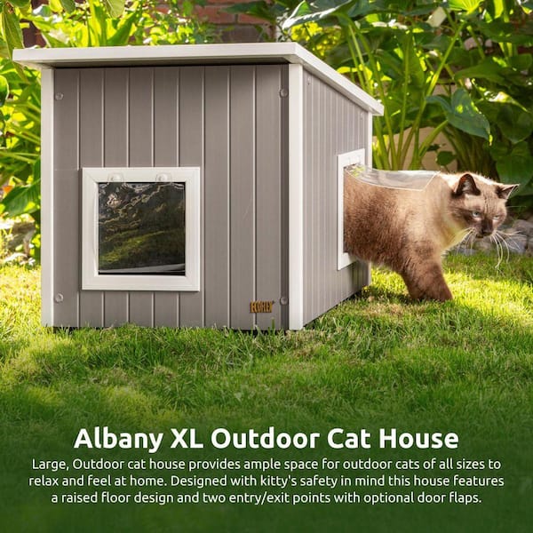 New Age Pet ECOFLEX Outdoor Cat House, XL EHKOH37-05XL - The Home