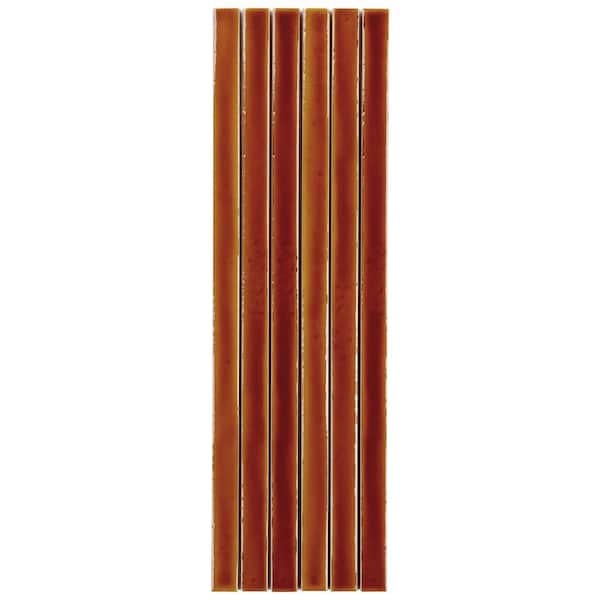 Ivy Hill Tile Vistaio Honey Brown 5.27 in. x 17.71 in. Glossy