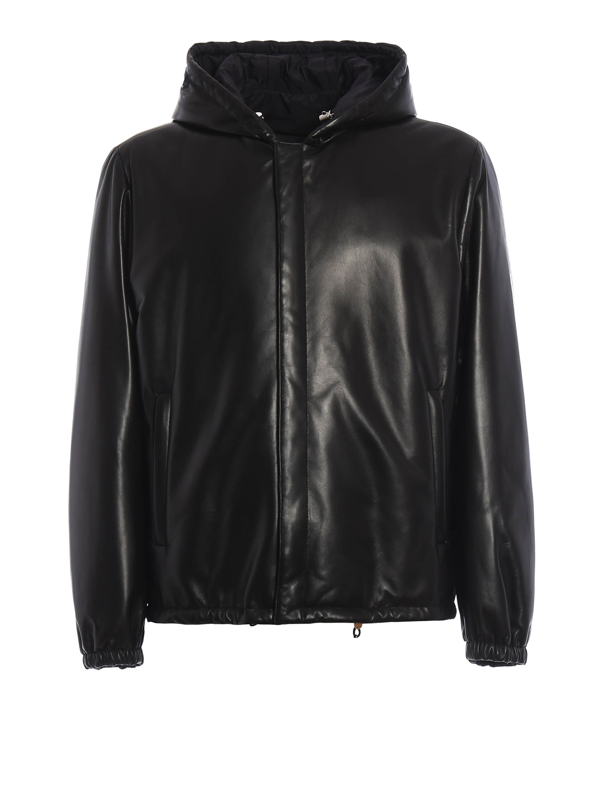 Prada Leather Jacket | Saks Fifth Avenue PRADA 2008AW mock neck