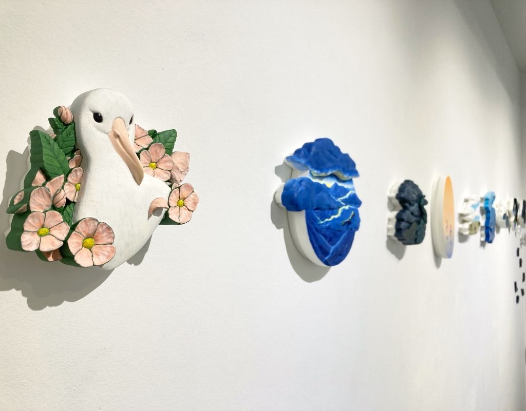 石塑粘土 立体作品 「高い塔の家 No.5」現代美術 art sculpture