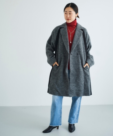 シャギーチェックチェスターコート/le.coeur blanc(ルクールブラン