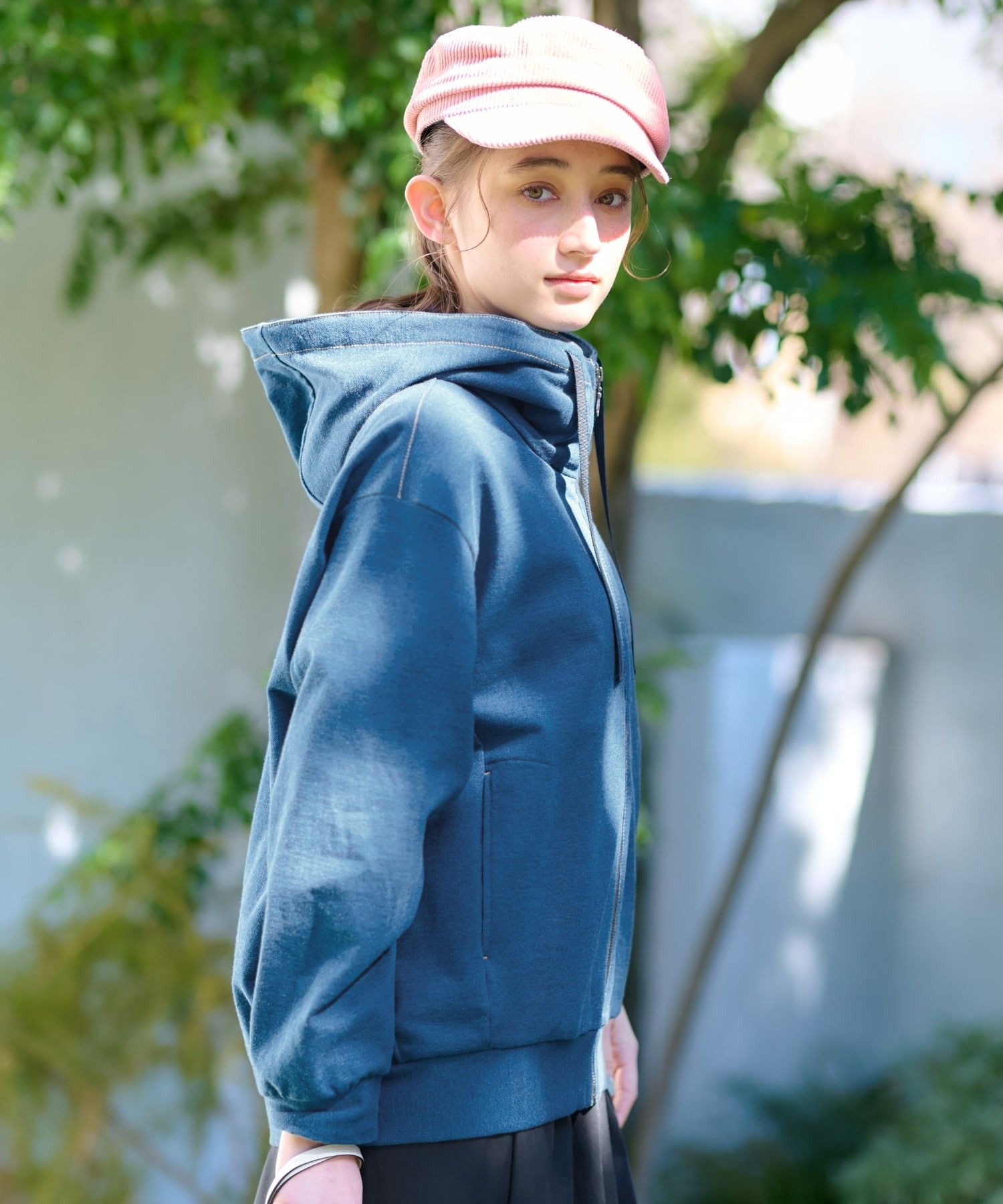 洗える ジップアップデニムパーカー|キャラ・オ・クルス | レリアン