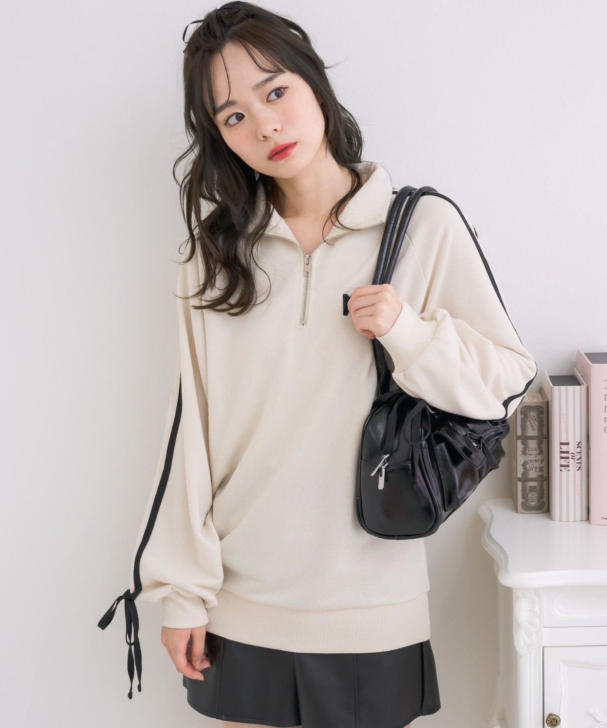 ラインリボンZIPトレーナー|ems excite | RETRO GIRL ONLINE STORE