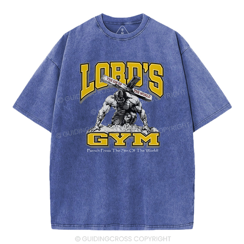 Lords Gym Christian Washed T-Shirt Sale - GuidingCross