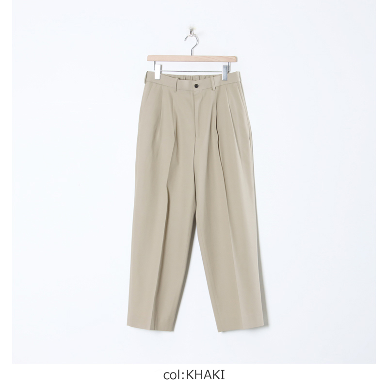 MARKAWARE (マーカウェア) CLASSIC FIT DOUBLE PLEATED TROUSERS