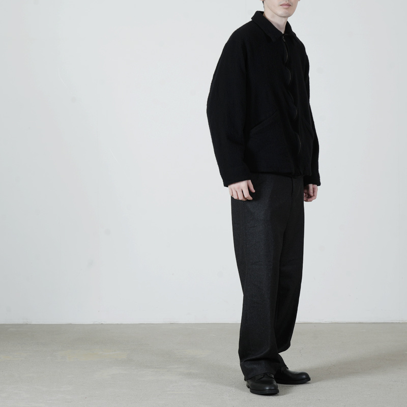 COMOLI (コモリ) 縮絨ウール ジップショートジャケット