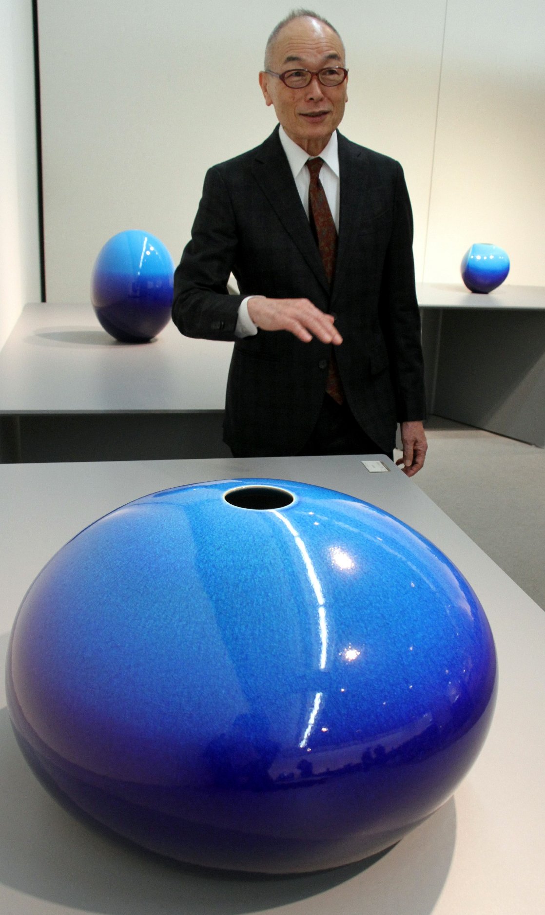 碧青釉 壺 木村芳郎 碧青釉 壺 木村芳郎