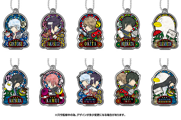 銀魂 ステンドグラス風 バッジ 坂田銀時 銀魂 ステンドグラス風