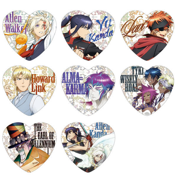 D.Gray-man HALLOW ハート缶バッジコレクション 8個入りBOX ☆D.Gray-man