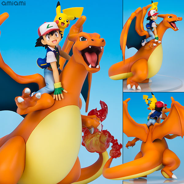 ポケモン サトシ＆ピカチュウ＆リザードン フィギュア