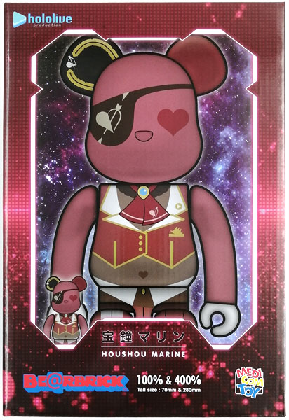 新品 ベアブリック 宝鐘マリン 100％ ＆ 400％ コラボ グッズ hololive
